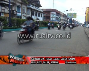 Kapolresta tolaj jalan agus salim jadi rute balap sepeda