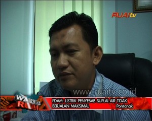 PDAM,, LISTRIK PENYEBAB SUPLAI AIR TIDAK BERJALAN MAKSIMAL