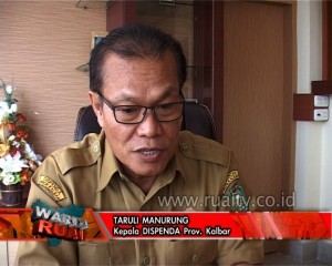 REALISASI PAD KALBAR SUDAH CAPAI 15 PERSEN