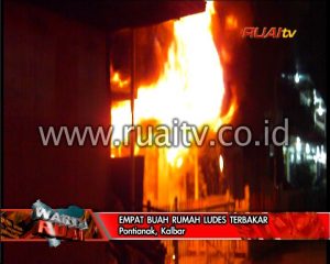 EMPAT BUAH RUMAH LUDES TERBAKAR