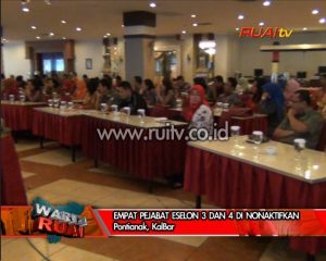 EMPAT PEJABAT ESELON 3 DAN 4 DI NON AKTIFKAN