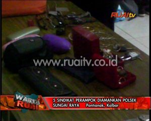 5 SINDIKAT PERAMPOK DIAMANKAN POLSEK SUNGAI RAYA