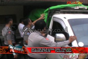 SATU TON GULA ILEGAL ASAL THAILAND DIAMANKAN POLISI_20