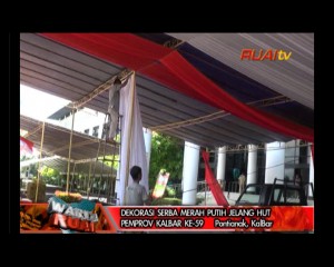 DEKORASI SERBA MERAH PUTIH JELANG HUT PEMPROV KALBAR KE 59_10